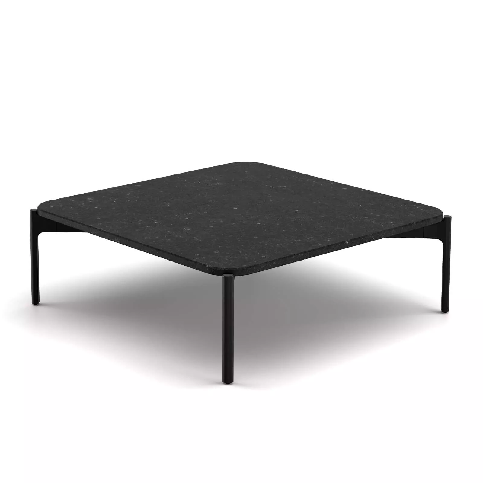 Dedon Izon Kaffeetisch 80x80 cm in Schwarz ohne Hintergrund