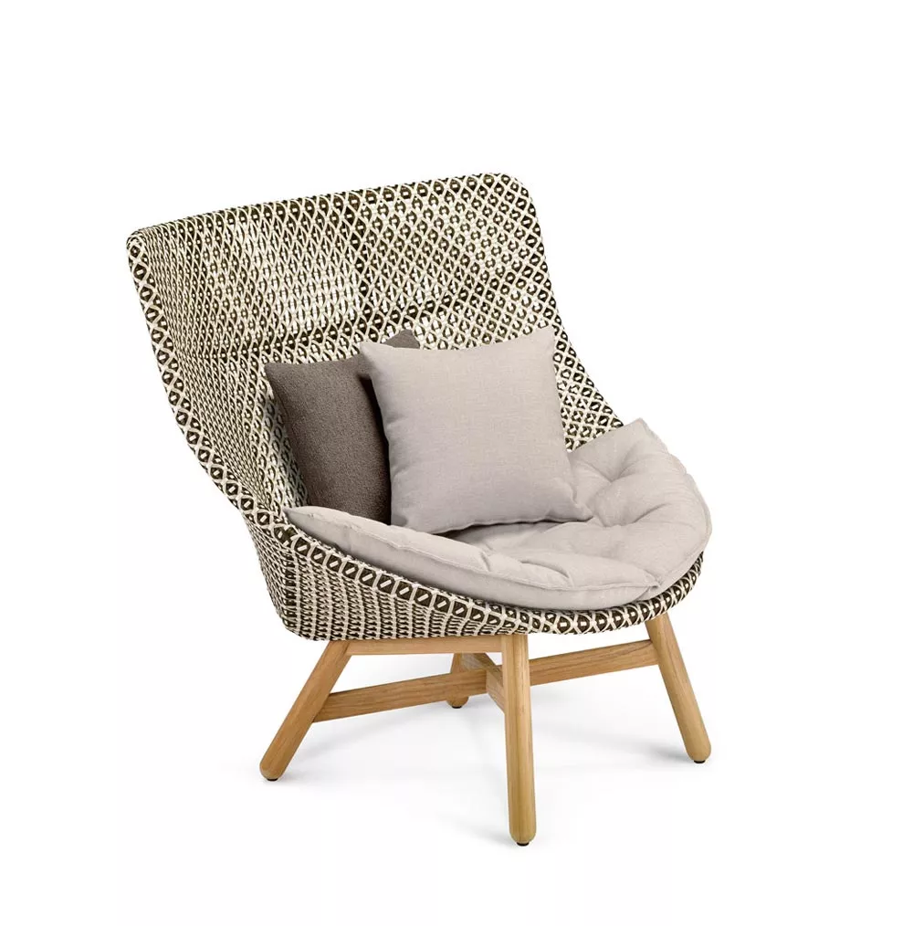 DEDON MBRACE Loungesessel Hochlehner - Teakholzgestell