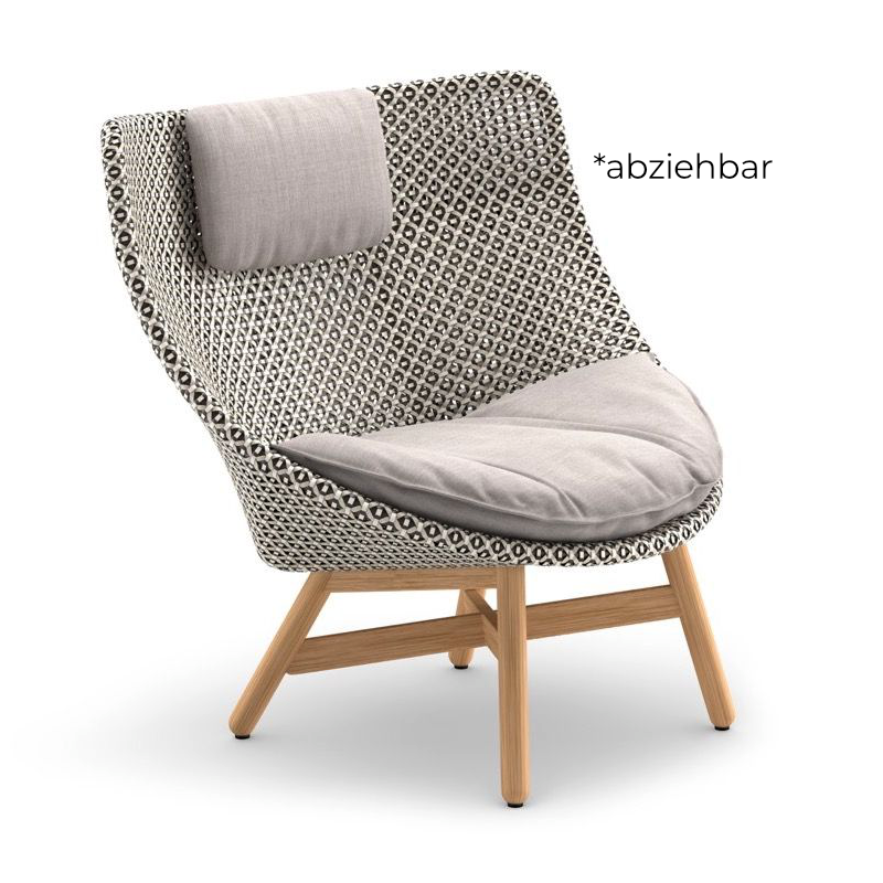 DEDON MBRACE Loungesessel Hochlehner - Teakholzgestell