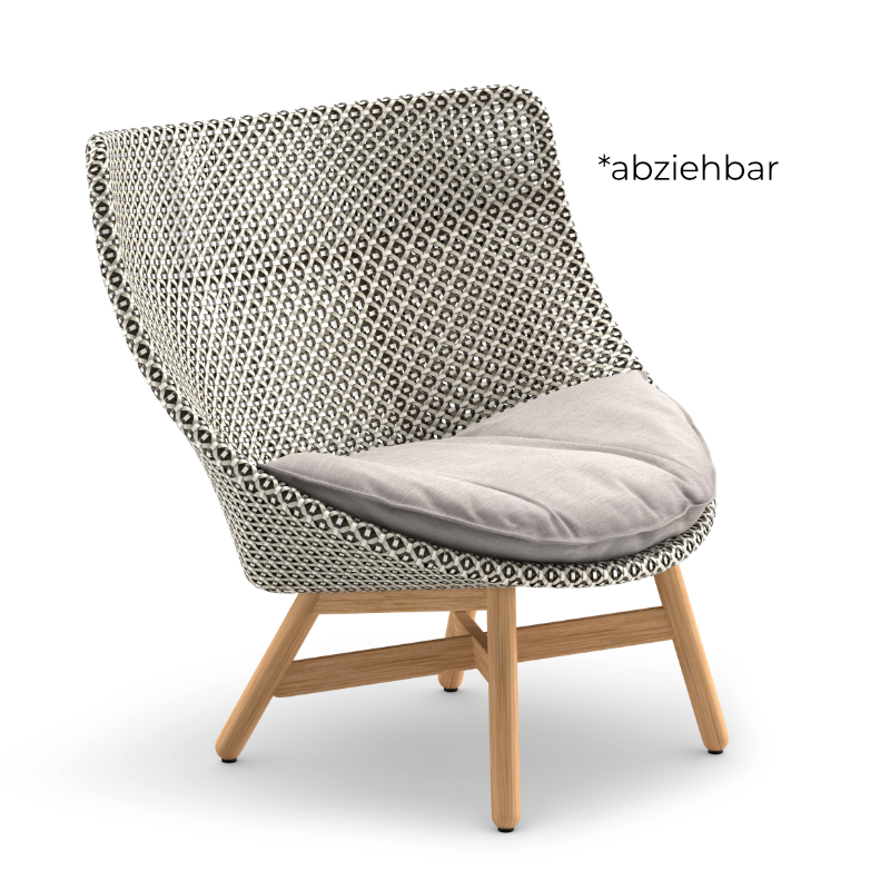 DEDON MBRACE Loungesessel Hochlehner - Teakholzgestell