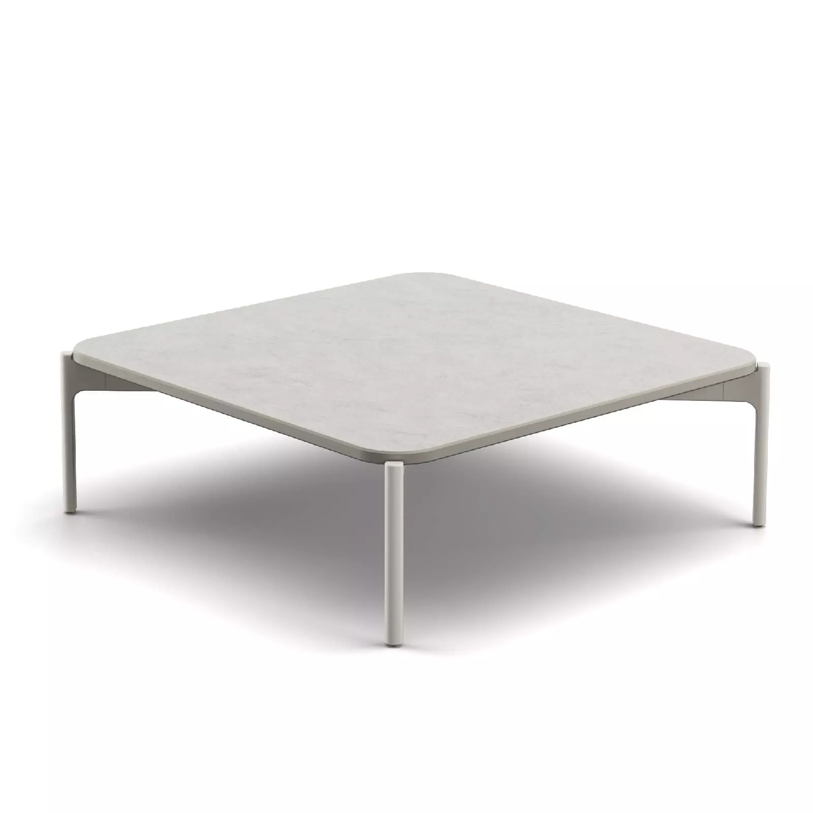 Dedon Izon Kaffeetisch 80x80 cm in hellem Design ohne Hintergrund